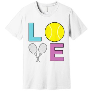 I Love Tennis Tennis Player Premium T-Shirt