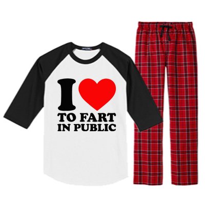 I Love To Fart In Public Raglan Sleeve Pajama Set