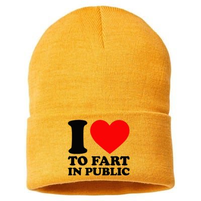 I Love To Fart In Public Sustainable Knit Beanie