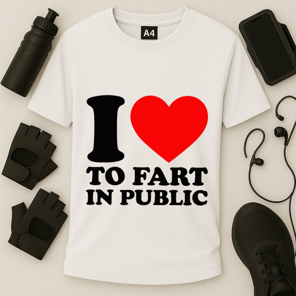 I Love To Fart In Public Cooling Performance Crew T-Shirt