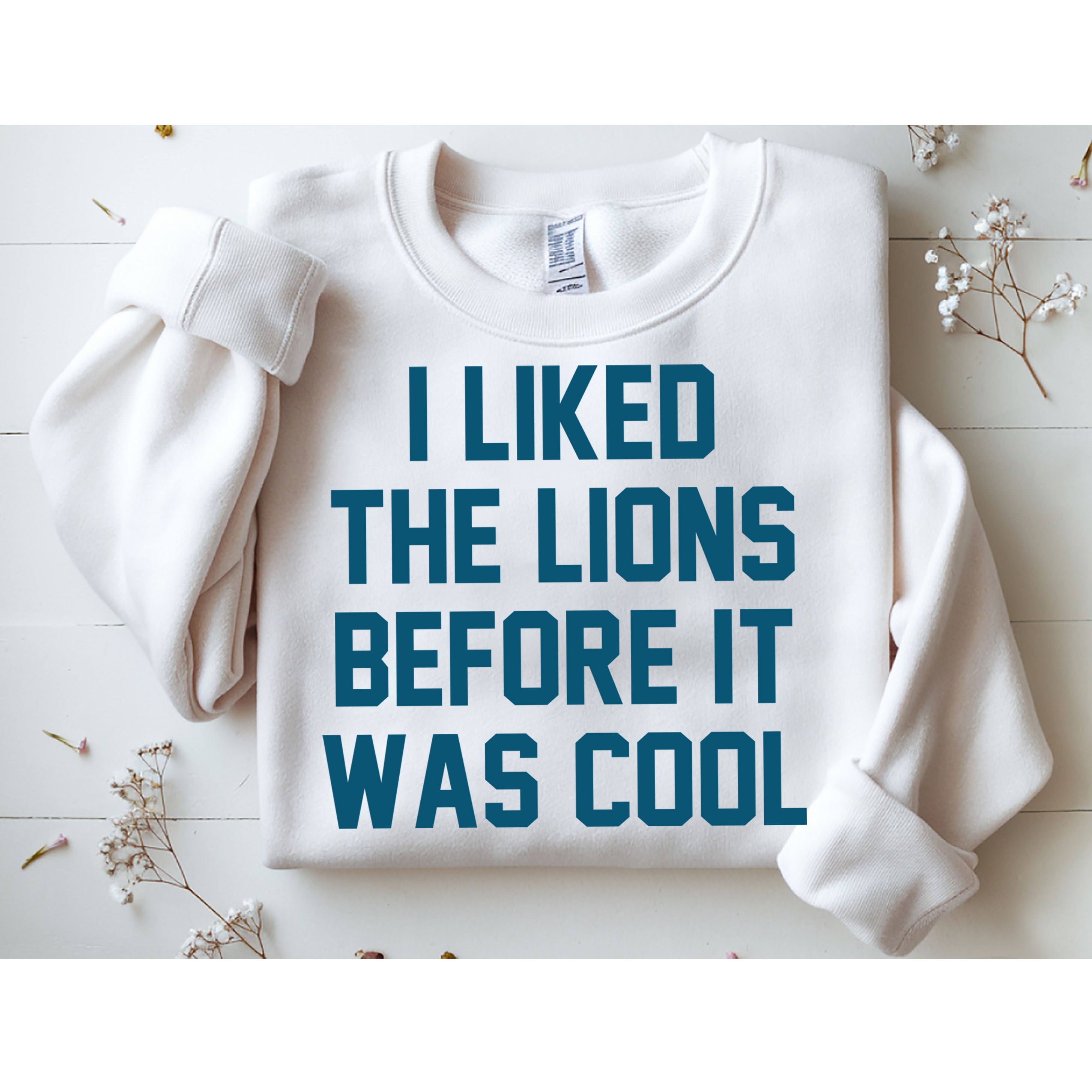 I Liked The Lions Before It Was Cool Funny Football Sweatshirt