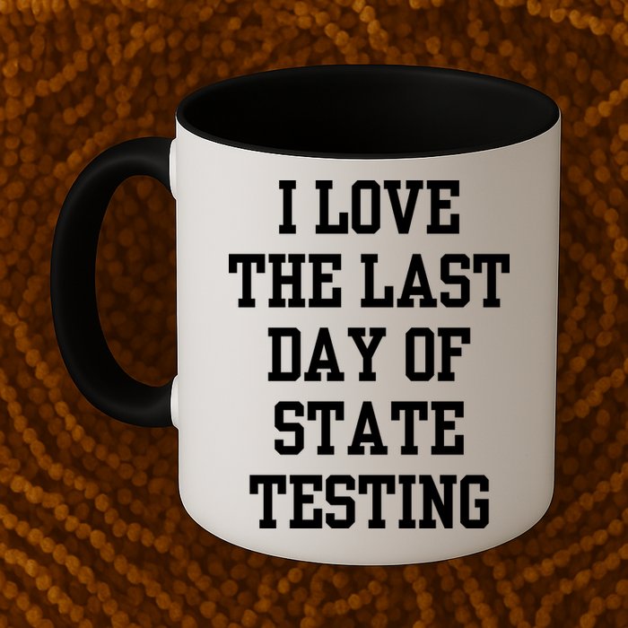 I Love The Last Day Of State Testing Funny Sarcastic Quotes Mug