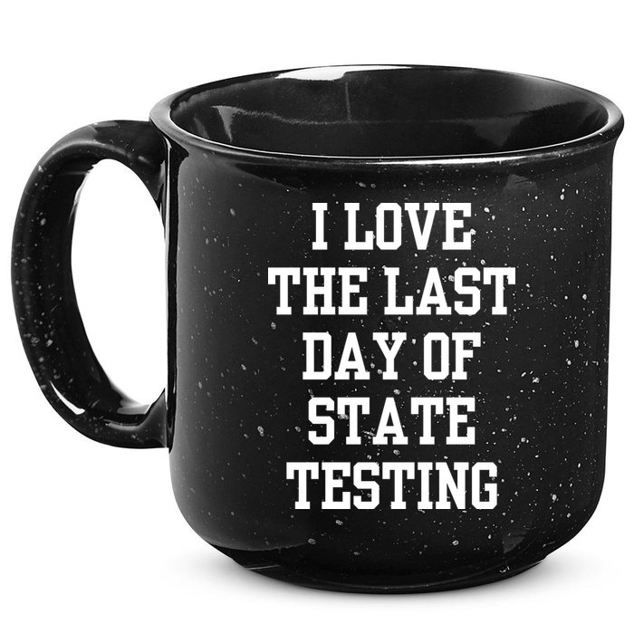 I Love The Last Day Of State Testing Funny Sarcastic Quotes 15oz Campfire Ceramic Mug
