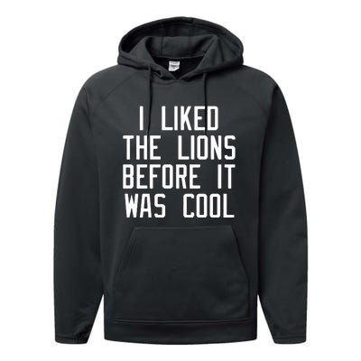 I Liked The Lions Before It Was Cool Slim Shady Performance Fleece Hoodie