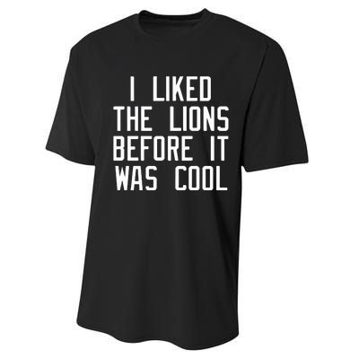 I Liked The Lions Before It Was Cool Slim Shady Performance Sprint T-Shirt