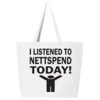 I Listened To Nettspend Today Concert Music 25L Jumbo Tote