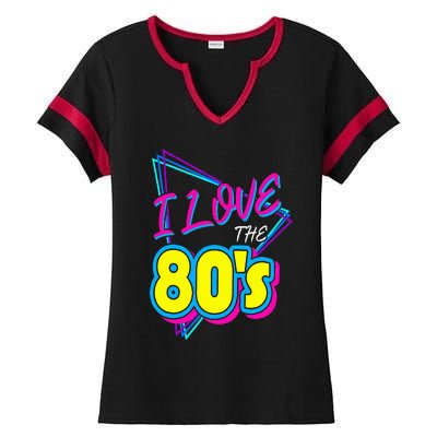 I Love the 80's I Love the 80s Ladies Halftime Notch Neck Tee