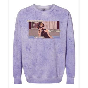 I Like To Provoke People Colorblast Crewneck Sweatshirt