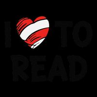 I Love To Read Heart Read Red And White Stripe Animated Cat 16 in Basic Backpack