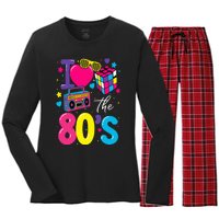 I Love The 80s 80's Party Retro Women's Long Sleeve Flannel Pajama Set 