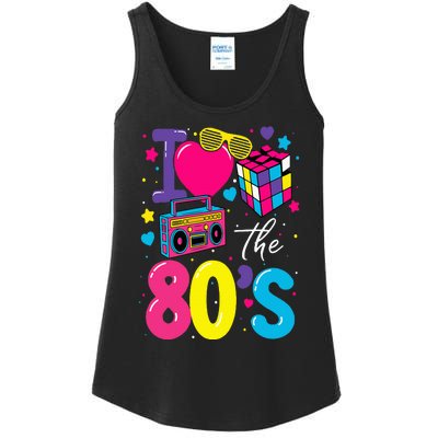 I Love The 80s 80's Party Retro Ladies Essential Tank