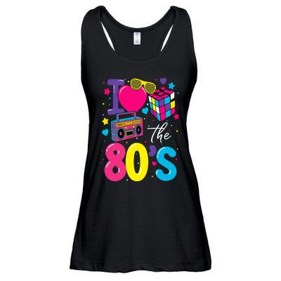 I Love The 80s 80's Party Retro Ladies Essential Flowy Tank