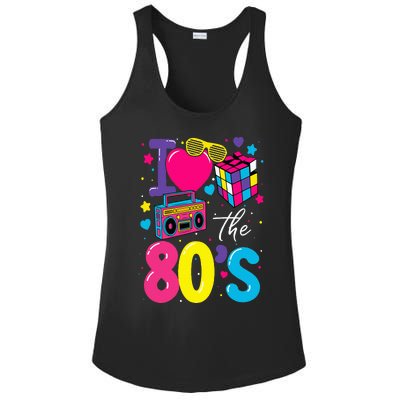 I Love The 80s 80's Party Retro Ladies PosiCharge Competitor Racerback Tank