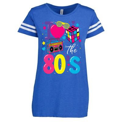 I Love The 80s 80's Party Retro Enza Ladies Jersey Football T-Shirt