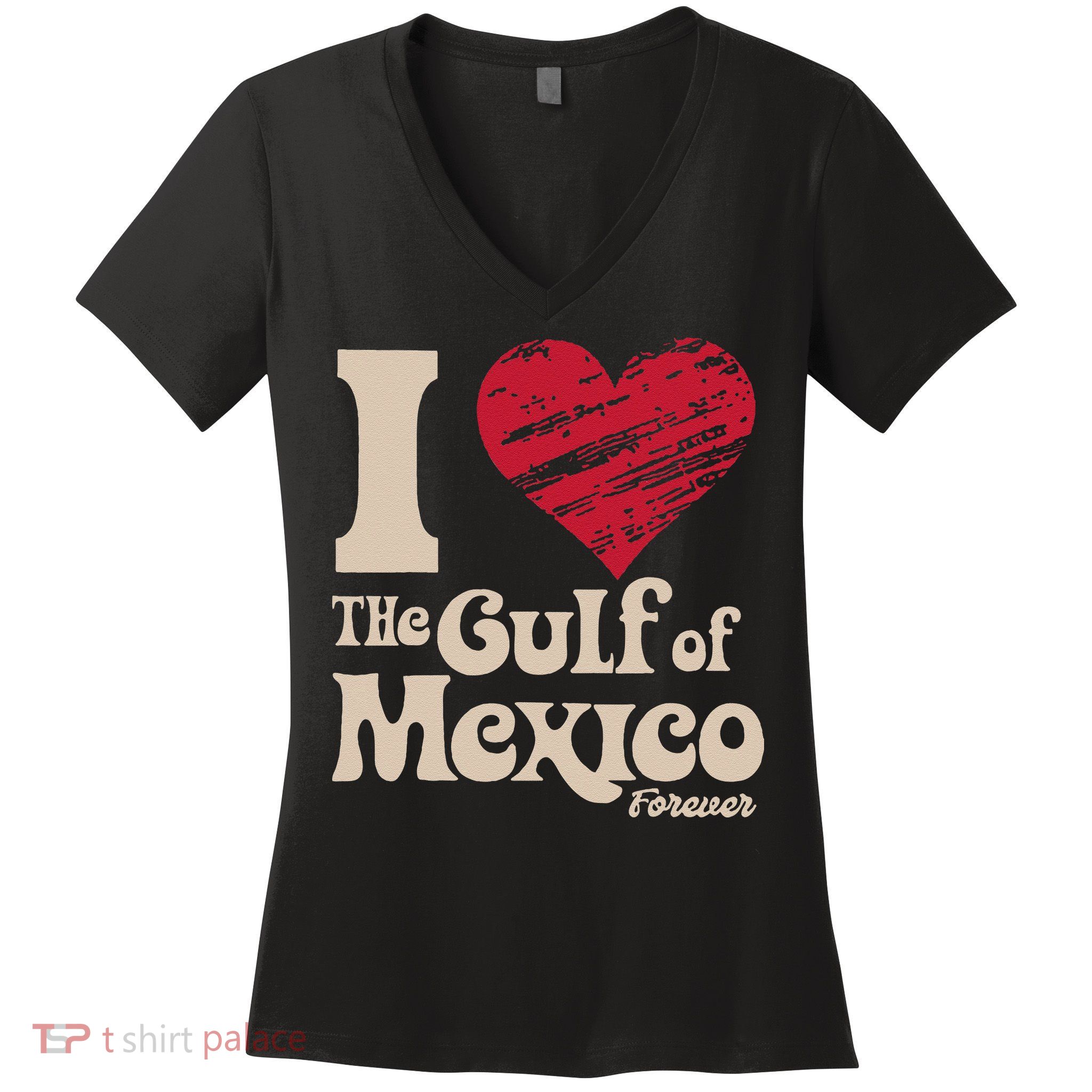 I Love The Gulf Of Mexico Forever Women's V-Neck T-Shirt