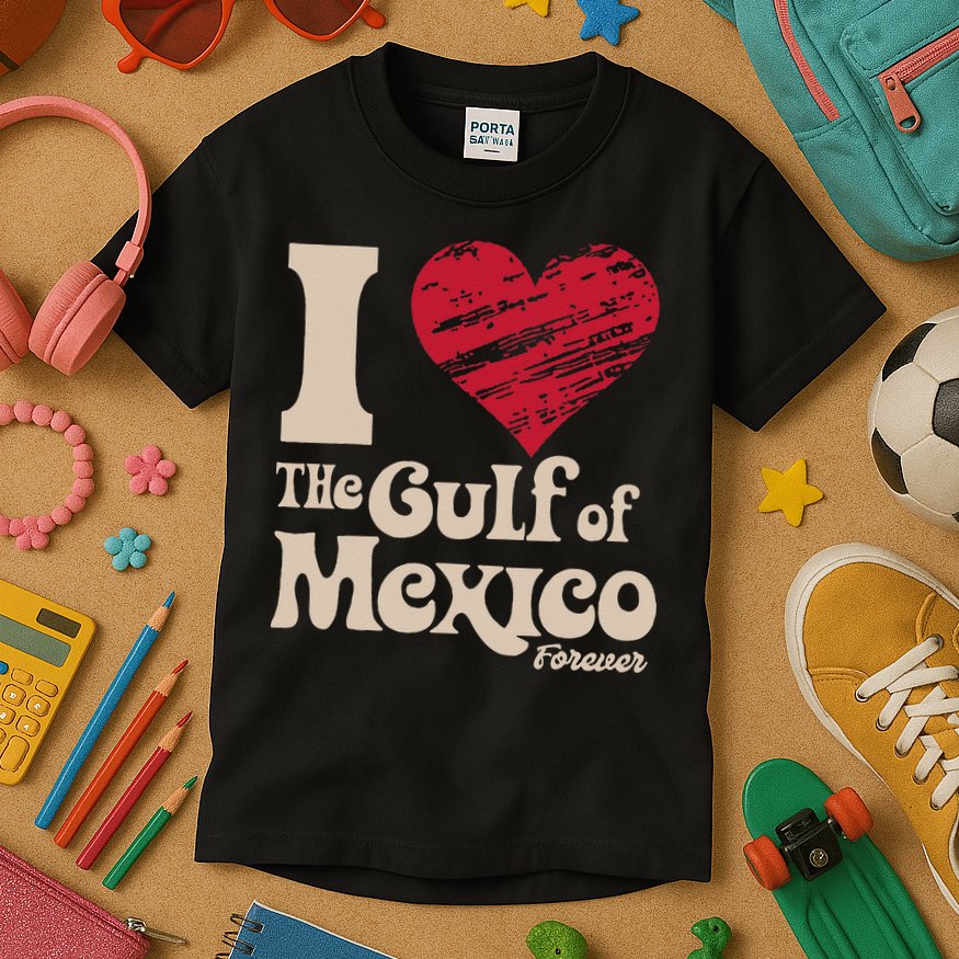 I Love The Gulf Of Mexico Forever Kids T-Shirt