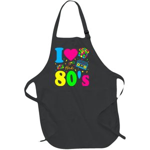 I Love The 80S Eighties Party Dress Retro Full-Length Apron With Pockets