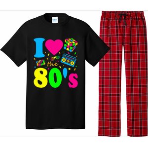 I Love The 80S Eighties Party Dress Retro Pajama Set