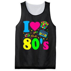 I Love The 80S Eighties Party Dress Retro Mesh Reversible Basketball Jersey Tank