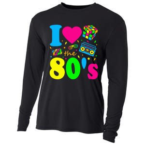 I Love The 80S Eighties Party Dress Retro Cooling Performance Long Sleeve Crew