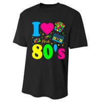 I Love The 80S Eighties Party Dress Retro Performance Sprint T-Shirt