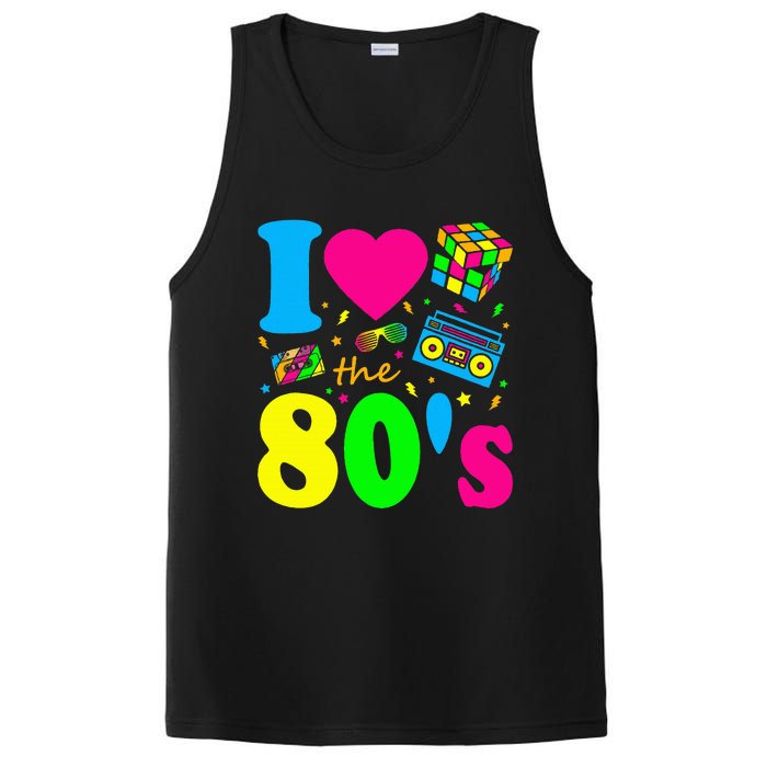 I Love The 80S Eighties Party Dress Retro PosiCharge Competitor Tank