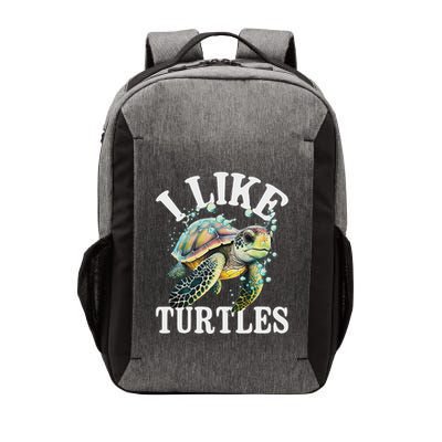 I Like Turtles Sea Animal Reptile Lover Zoologist Zoology Vector Backpack