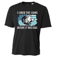 I Liked The Lions Before It Was Cool Lion In America Flag Cooling Performance Crew T-Shirt