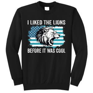 I Liked The Lions Before It Was Cool Lion In America Flag Sweatshirt