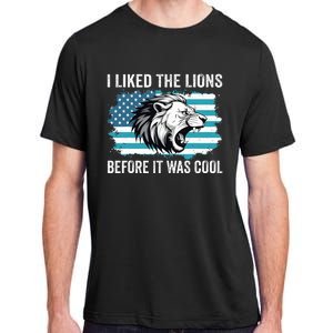 I Liked The Lions Before It Was Cool Lion In America Flag Adult ChromaSoft Performance T-Shirt