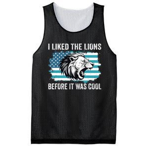 I Liked The Lions Before It Was Cool Lion In America Flag Mesh Reversible Basketball Jersey Tank