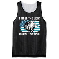 I Liked The Lions Before It Was Cool Lion In America Flag Mesh Reversible Basketball Jersey Tank