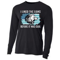 I Liked The Lions Before It Was Cool Lion In America Flag Cooling Performance Long Sleeve Crew