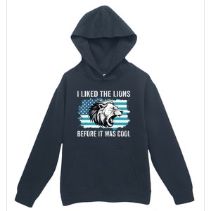 I Liked The Lions Before It Was Cool Lion In America Flag Urban Pullover Hoodie