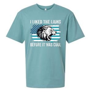 I Liked The Lions Before It Was Cool Lion In America Flag Sueded Cloud Jersey T-Shirt