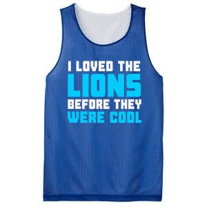 I Loved The Lions Before They Were Cool Funny Football Fan Mesh Reversible Basketball Jersey Tank