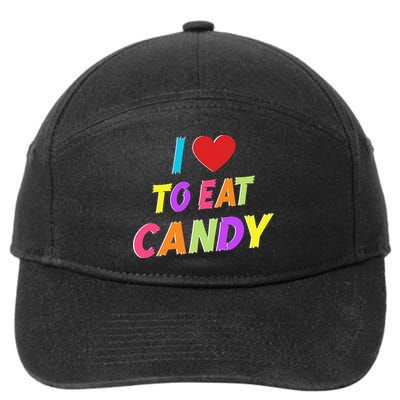 I Love To Eat Candy I'm Candy Funny Couple Matching 7-Panel Snapback Hat