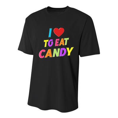 I Love To Eat Candy I'm Candy Funny Couple Matching Youth Performance Sprint T-Shirt