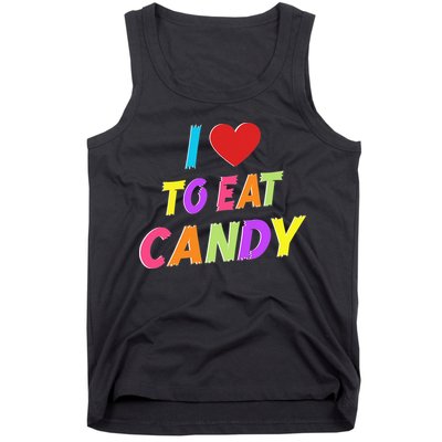 I Love To Eat Candy I'm Candy Funny Couple Matching Tank Top