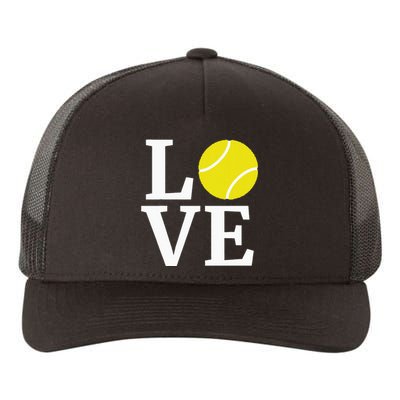 I Love Tennis Yupoong Adult 5-Panel Trucker Hat