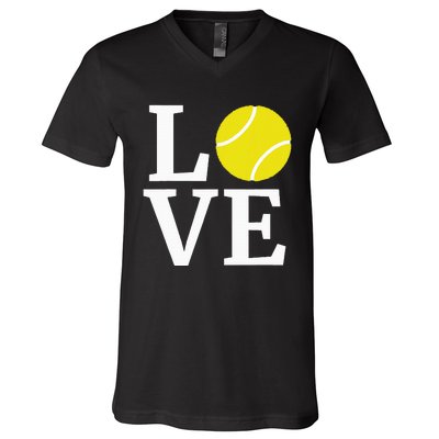 I Love Tennis V-Neck T-Shirt