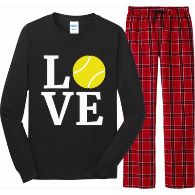 I Love Tennis Long Sleeve Pajama Set