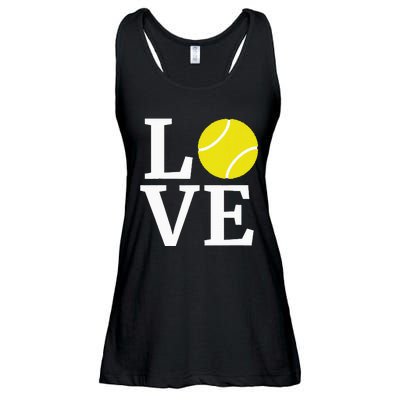 I Love Tennis Ladies Essential Flowy Tank