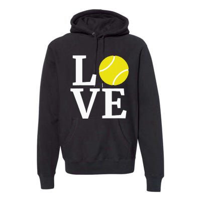 I Love Tennis Premium Hoodie