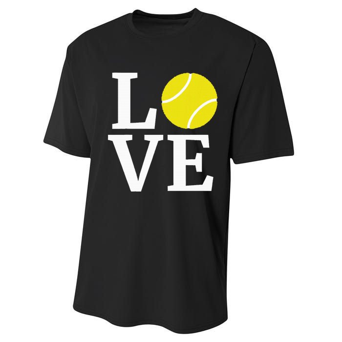 I Love Tennis Performance Sprint T-Shirt