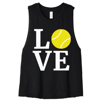 I Love Tennis Women's Racerback Cropped Tank