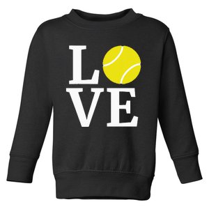 I Love Tennis Toddler Sweatshirt