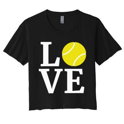 I Love Tennis Women's Crop Top Tee