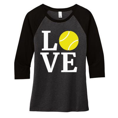 I Love Tennis Women's Tri-Blend 3/4-Sleeve Raglan Shirt