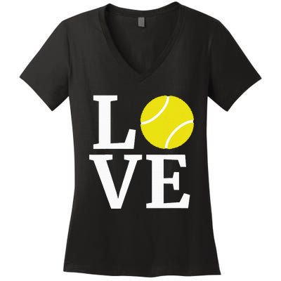 I Love Tennis Women's V-Neck T-Shirt